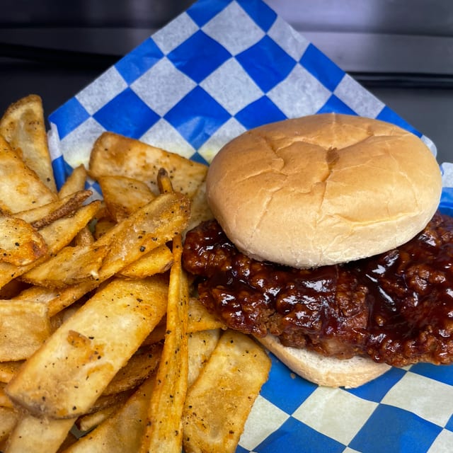 COMBO Crispy BBQ Chicken meal.