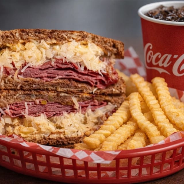 COMBO Corned Beef Reuben.