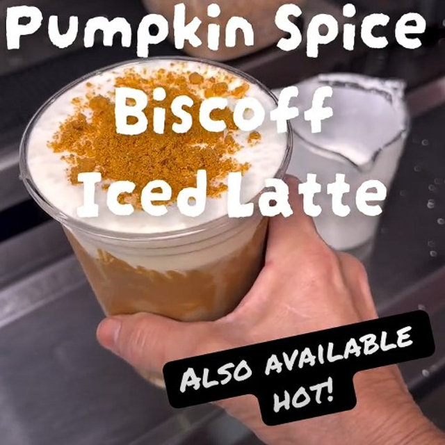 Pumpkin Spice Biscoff Latte.