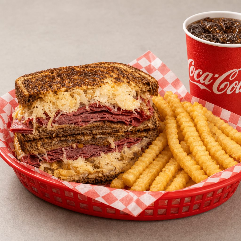 COMBO Corned Beef Reuben.