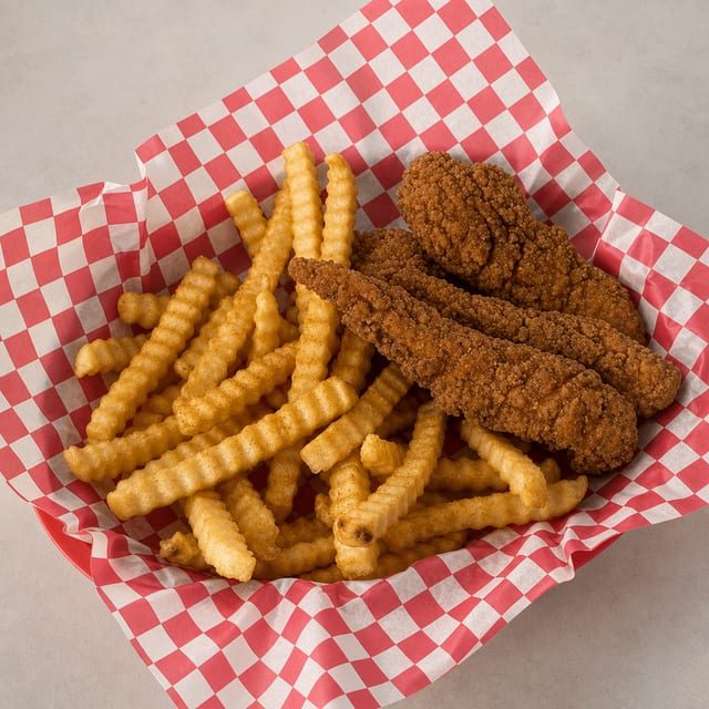 4 Piece Chicken Strip Combo.