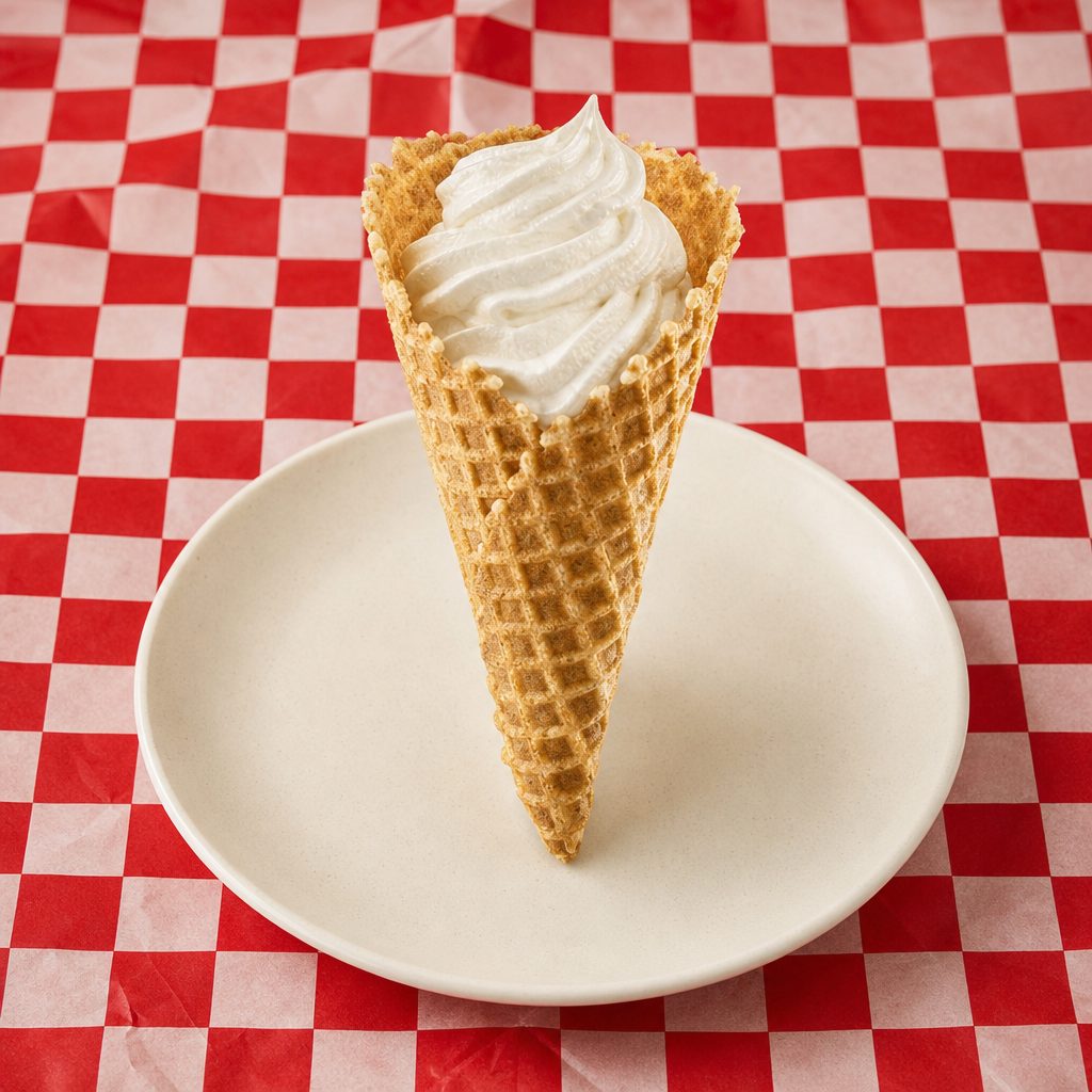 Waffle Cone - one size only.