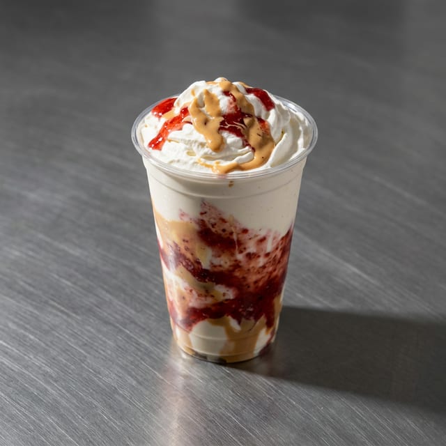 🥜🍓 Peanut Butter & Jelly Shake.