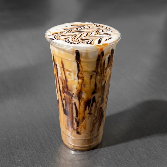 Gold Star Latte (cookie dough flavor).