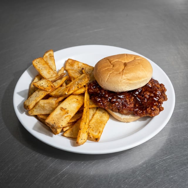 COMBO Crispy BBQ Chicken meal.
